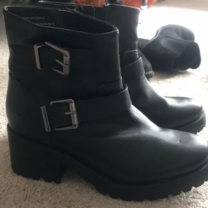 Black ankle boots